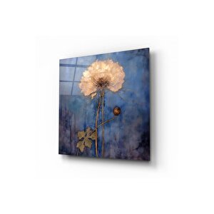 Çiçek Cam Tablo | Hediyelik, Dekoratif, Ofis, Mutfak 100x100 cm