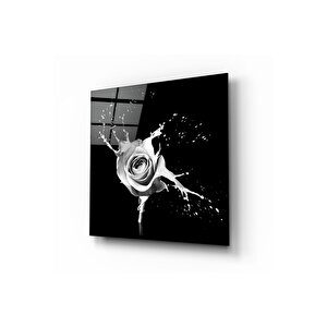 Çiçek Cam Tablo | Hediyelik, Dekoratif, Ofis, Mutfak 100x100 cm