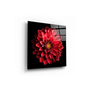 Çiçek Cam Tablo | Hediyelik, Dekoratif, Ofis, Mutfak 60x60 cm