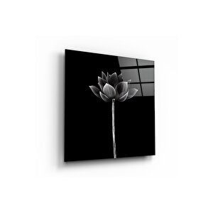 Çiçek Cam Tablo | Hediyelik, Dekoratif, Ofis, Mutfak 80x80 cm