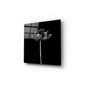 Çiçek Cam Tablo | Hediyelik, Dekoratif, Ofis, Mutfak 80x80 cm