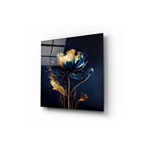 Çiçek Cam Tablo | Hediyelik, Dekoratif, Ofis, Mutfak 80x80 cm