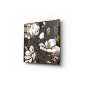 Çiçek Cam Tablo | Hediyelik, Dekoratif, Ofis, Mutfak 100x100 cm