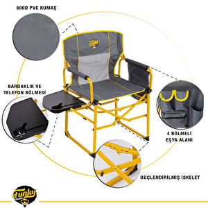 Funky Chairs Extra Katlanabilir Xl Büyük Boy Kamp Koltuğu - Sarı