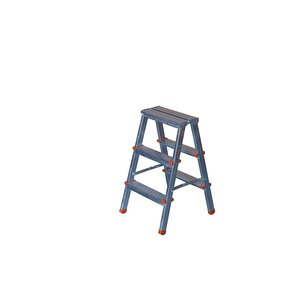 Yakut Serisi 3+3 Basamaklı Çift Çıkışlı Galvanizli Profil Merdiven (ev, Bahçe, Işyeri Için Uygun)