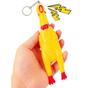 Bağıran Tavuk Anahtarlık Çığlık Atan Horoz Oyuncak Shrilling Chicken (16 Cm)- 1 Adet