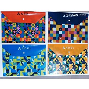 Desenli Çıt Çıtlı Zarf Dosya (1adet) Yüksek Kalite