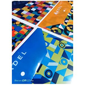 Desenli Çıt Çıtlı Zarf Dosya (2 Adet) Yüksek Kalite
