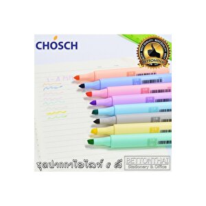 Fosforlu Kalem Pastel Renkler 8 Li Paket