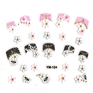 Tırnak Sticker, Tırnak Süsleme, Nail Art (ym-124) - 6x5 Cm - Kurdele Çiçek