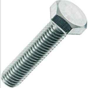 M6x16 Din933 Cıvata(altigen) 8.8 Beyaz 5 Li Paket
