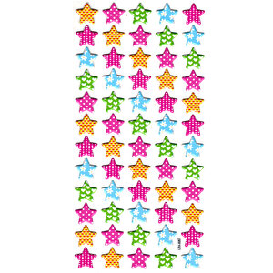 Sticker Kabartmalı Stiker Çıkartma Etiket (lrx005)-18x9 Cm- Desenli Yıldızlar