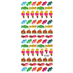Işıltılı Sticker Kabartmalı Stiker Defter Planlayıcı Etiket (dfh002)-18x9cm - Şeker Dondurma