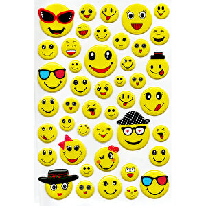 Sticker Kabartmalı A4 Boyutunda Stiker Defter, Planlayıcı Etiket, -(lim205) - Sevimli Emoji