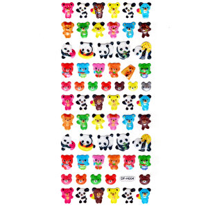 Işıltılı Sticker Kabartmalı Stiker Defter Planlayıcı Etiket (dfh004)-18x9cm - Panda Ve Ayı