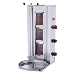 Işıkgaz Silver Endüstriyel Tüplü 3 Radyanlı Döner Ocağı Makinesi