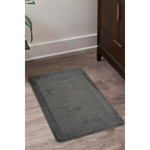 Doğal Kaymaz Taban Banyo Paspas Uzun Ömürlü Yumuşak Dokulu Su Emici Yıkanabilir Yazılı Paspas Relax 60x100