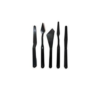 Plastik Spatül Set 5'li Siyah