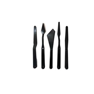 Plastik Spatül Set 5'li Siyah