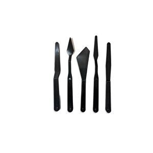 Plastik Spatül Set 5'li Siyah