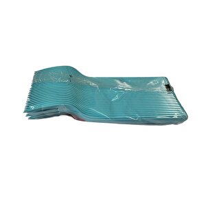 Plastik Turkuaz Renkli Lüx Parti Doğum Günü Çatal - 18 Cm. - 25 Adetlik Paket