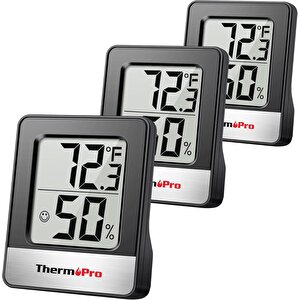 Thermopro Tp49b Mini Iç Mekan Dijital Sıcaklık Ve Nem Ölçer Termometre 3 Adet
