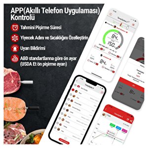 Thermopro Tp962 Bluetooth, Digital,çift Problu Profesyonel Et Termometresi