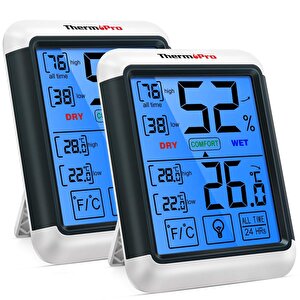 Thermopro Tp55 Termometre İç Mekan Dijital Isı Ve Nem Ölçer - 2 Adet