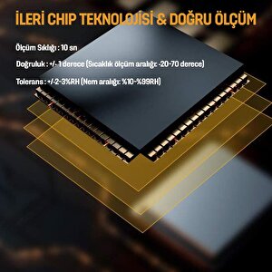 ThermoPro TP53 Termometre İç Mekan Dijital Sıcaklık ve Nem Ölçer - 2 Adet