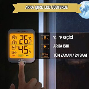 ThermoPro TP53 Termometre İç Mekan Dijital Sıcaklık ve Nem Ölçer - 2 Adet