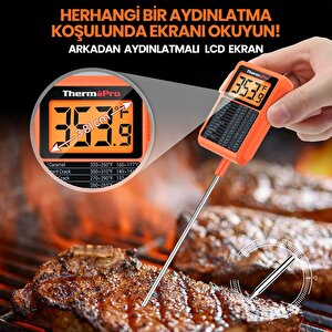 Thermopro Tp510 Su Geçirmez, Dijital Ve Işıklı Daldırma/saplama Profesyonel Gıda Termometresi