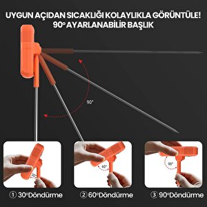 Thermopro Tp510 Su Geçirmez, Dijital Ve Işıklı Daldırma/saplama Profesyonel Gıda Termometresi