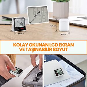 Thermopro Tp157 İç Mekan (sera, Dolap, Bebek Odası) Hassas Sıcaklık Ve Nem Ölçer Mini Termometre 4 Adet