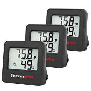 Thermopro Tp157 İç Mekan (sera, Dolap, Bebek Odası) Hassas Sıcaklık Ve Nem Ölçer Mini Termometre 3 Adet