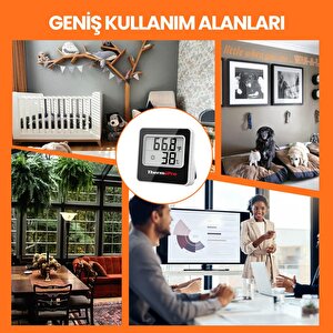 Thermopro Tp157 İç Mekan (sera, Dolap, Bebek Odası) Hassas Sıcaklık Ve Nem Ölçer Mini Termometre 3 Adet