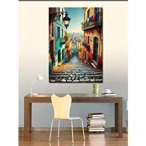 Kanvas Tablo Dar Taş Sokakları 100x140 cm