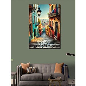 Kanvas Tablo Dar Taş Sokakları 100x140 cm