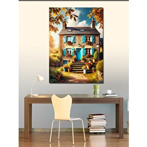 Kanvas Tablo Kırsalda Renkli Ev 100x140 cm