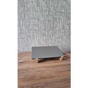 Ahşap Laptop Yükseltici Laptop Standı Tüm Modellerle Uyumlu Taşınabilir Notebook Standı Mdf Açık Ceviz