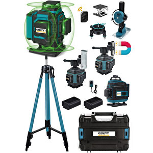 Otomatik Hizalama 16 Köşe 360° Yeşil Lazer Çizgi Hizalama Terazi Çantalı Tripod Ayak Hediye