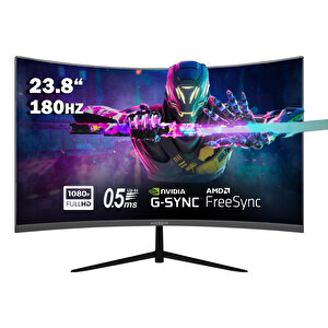 Xr-238cf 23.8" 180hz 0.5ms Va Panel Full Hd  Freesync, G-sync Destekli Rgb 1500r Curved Gaming Monitör