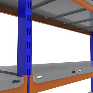 Rafburada® 4 Katlı Depo Rafı. 150-300 Kg Taşıma Kapasiteli H. Rack 60x150x200