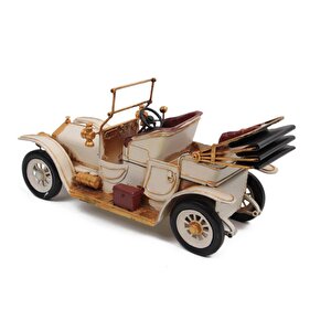 T.concept Dekoratif Dayanıklı Metal Nostaljik Araba  Krem-altın  Renk 1210e-3326