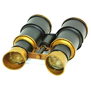 Dekoratif Dayanıklı  Metal Dürbün Siyah-gold Renk C0277