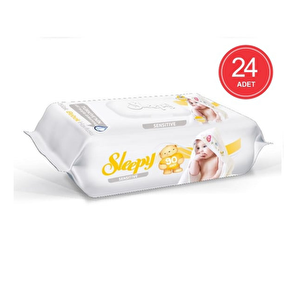 Sensitive Hassas Ciltlere Özel Islak Bebek Havlusu (24 Paket = 2160 Yaprak)