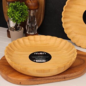 Dayanıklı Bambu Tırtıklı Kenarlı Kase 20 Cm - 7b128