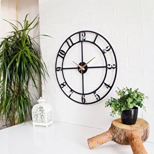 Bonjour Metal Sessiz Mekanizmalı Dekoratif Duvar Saati 50x50cm Mds-50
