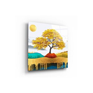 Manzara Cam Tablo | Hediyelik, Dekoratif, Ofis, Mutfak 100x100 cm