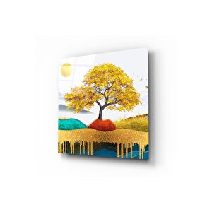 Manzara Cam Tablo | Hediyelik, Dekoratif, Ofis, Mutfak 50x50 cm