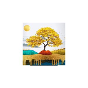 Manzara Cam Tablo | Hediyelik, Dekoratif, Ofis, Mutfak 50x50 cm